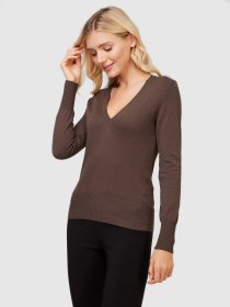 Свитер Sassofono модель A201-SF-480142, Коричневий Свитер Sassofono модель A201-SF-480142, Коричневий Фото