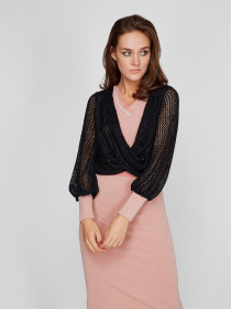 Сукня міді Sassofono модель A201-SC-1600, Пудра Фото