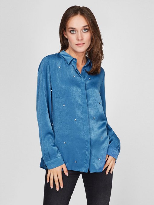 Сорочка Sassofono модель A191SC8YG163, Індиго Фото