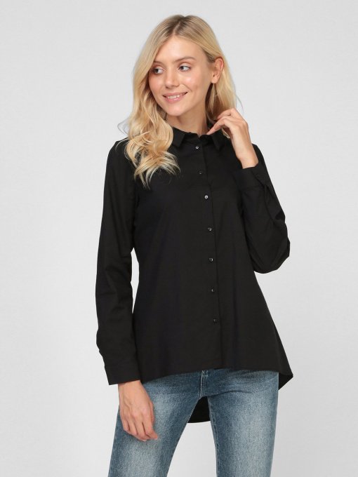 Рубашка повседневная Sassofono модель A191SC8YG199, ЧОРНИЙ Фото