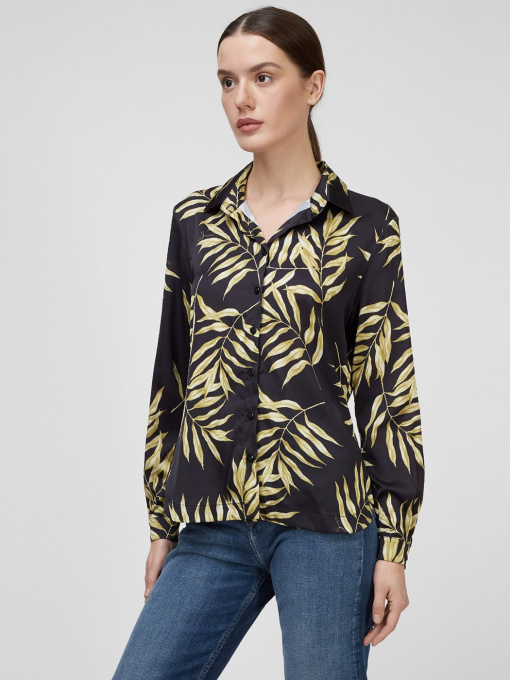 Сорочка Sassofono модель A201-SF-291151, ЧОРНИЙ-ОЛИВКОВИЙ Фото