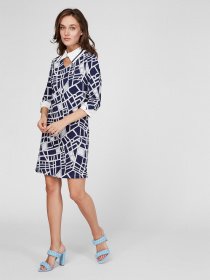 Платье мини Sassofono модель A201-SC-6310, Синій Фото