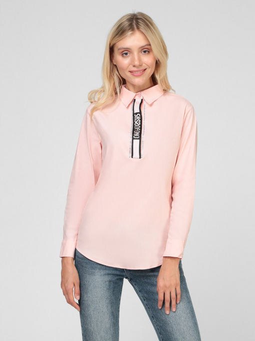 Рубашка повседневная Sassofono модель A201-SF-413151, Пудра Фото