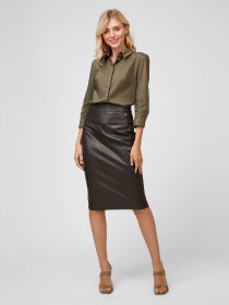 Рубашка повседневная Sassofono модель A201-SF-45237, ХАКІ Фото