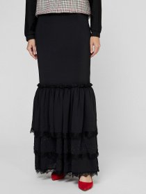 Юбки Sassofono модель A191-SF-221081, ЧОРНИЙ Фото