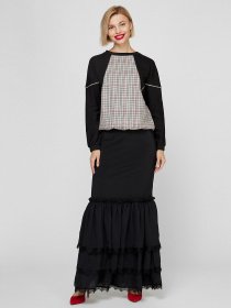 Юбки Sassofono модель A191-SF-221081, ЧОРНИЙ Фото
