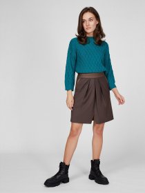 Юбка мини Sassofono модель A201-SC-303360, Коричневий Фото