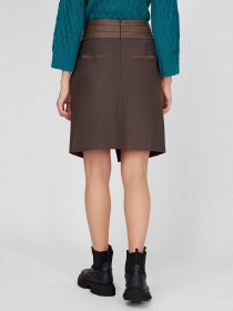 Спідниця міні Sassofono модель A201-SC-303360, Коричневий Фото