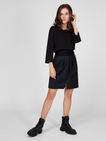 Юбка мини Sassofono модель A201-SC-303360, Чорний Фото