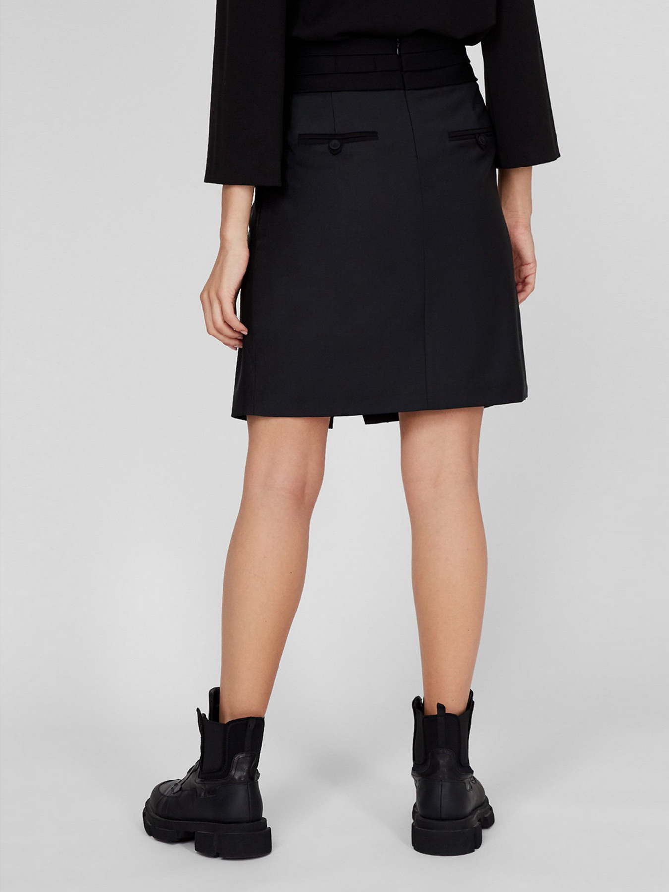 Спідниця міні Sassofono модель A201-SC-303360, Чорний Фото