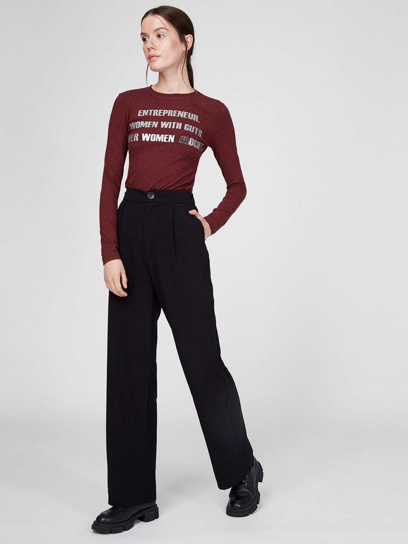 Джемпер Sassofono модель A191-SF-382111-1, БОРДОВИЙ Фото