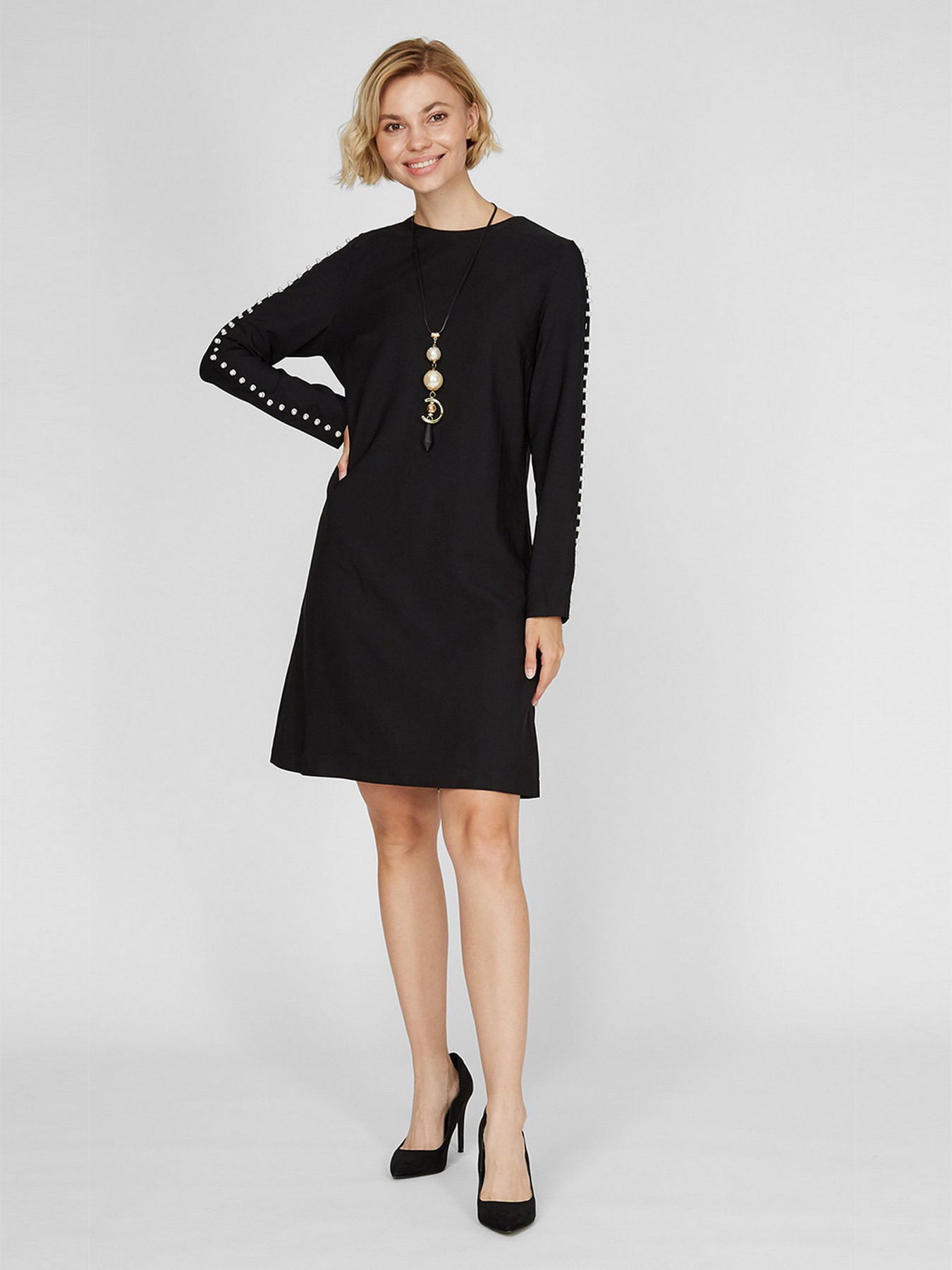 Сукня міні Sassofono модель A201-SC-8298, Чорний Фото