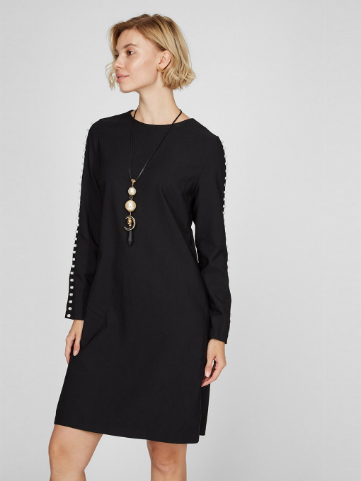 Платье мини Sassofono модель A201-SC-8298, Чорний Фото