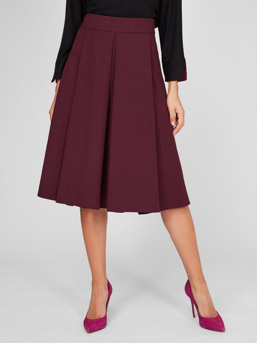 Юбки Sassofono модель A201-SC-903135-2, Бордовий Фото