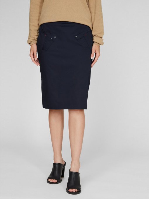 Спідниця міді Sassofono модель A201-SC-913225-1, Синій Фото