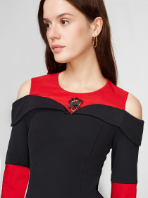 Платье макси Sassofono модель A191-SC-18094, ЧЕРВОНИЙ Фото