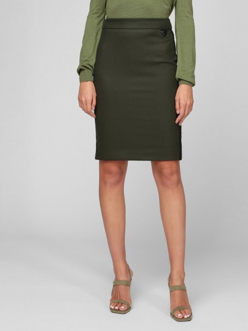 Юбка миди Sassofono модель A201-SF-293081, ХАКІ Фото