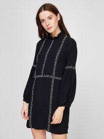 Платье мини Sassofono модель A191-SF-111171, ЧОРНИЙ Фото