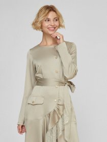 Платье миди Sassofono модель A191-SF-149171-1, Норковий Фото