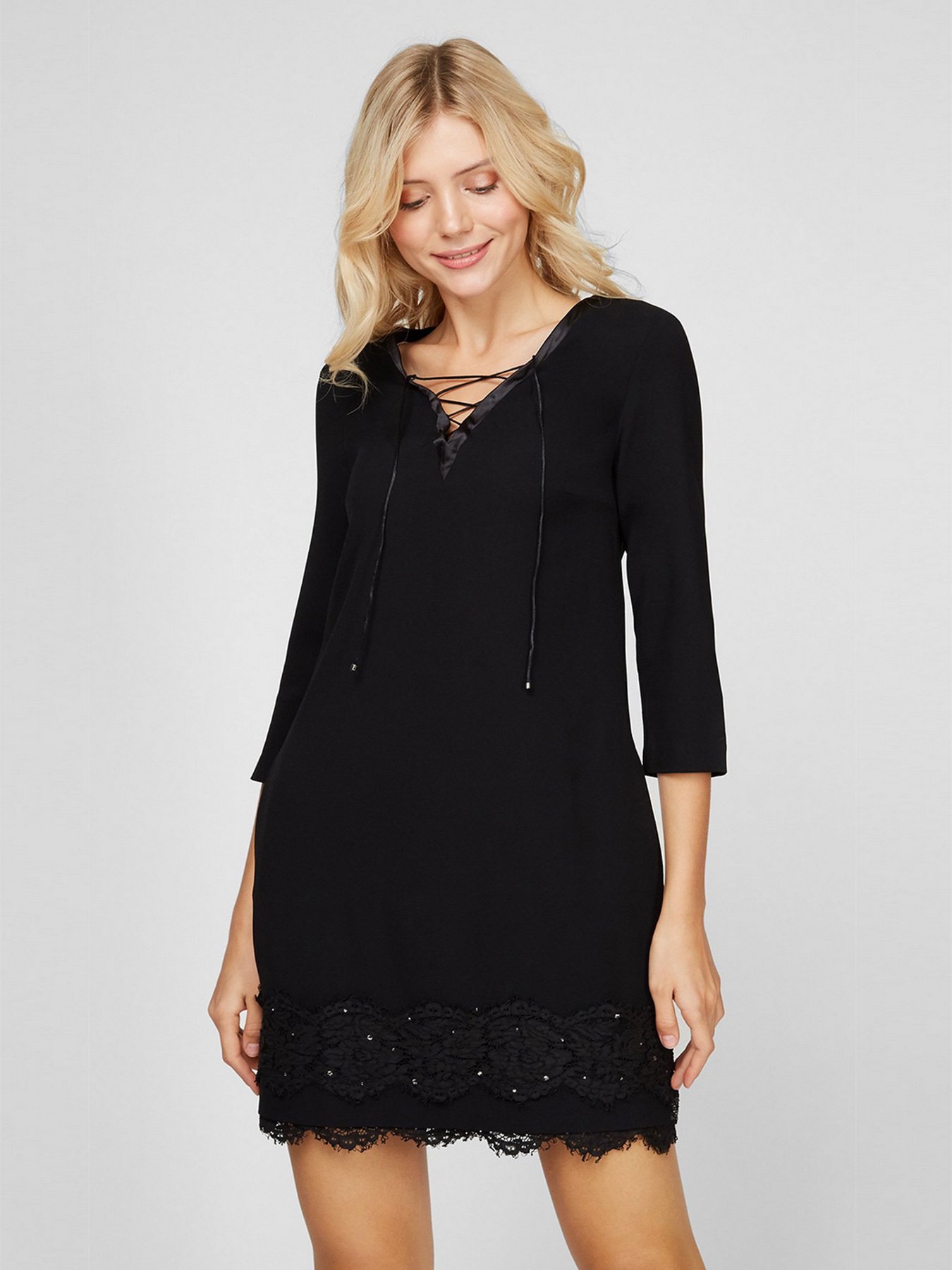 Платье мини Sassofono модель A191-SF-119171, ЧОРНИЙ Платье мини Sassofono модель A191-SF-119171, ЧОРНИЙ Фото