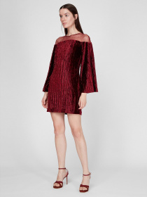 Сукні Sassofono модель A191-SF-181171, Бордовий Сукні Sassofono модель A191-SF-181171, Бордовий Фото