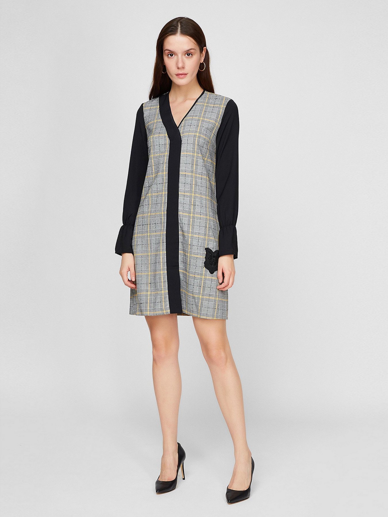 Платье мини Sassofono модель A191-SF-259171, Шафран Фото