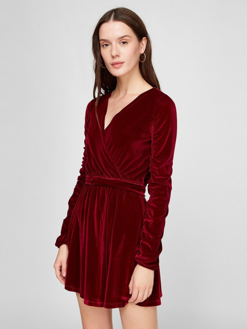 Сукні Sassofono модель A191-SF-394171, Бордовий Фото