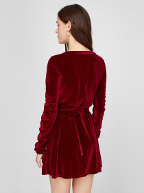 Платья Sassofono модель A191-SF-394171, Бордовий Фото