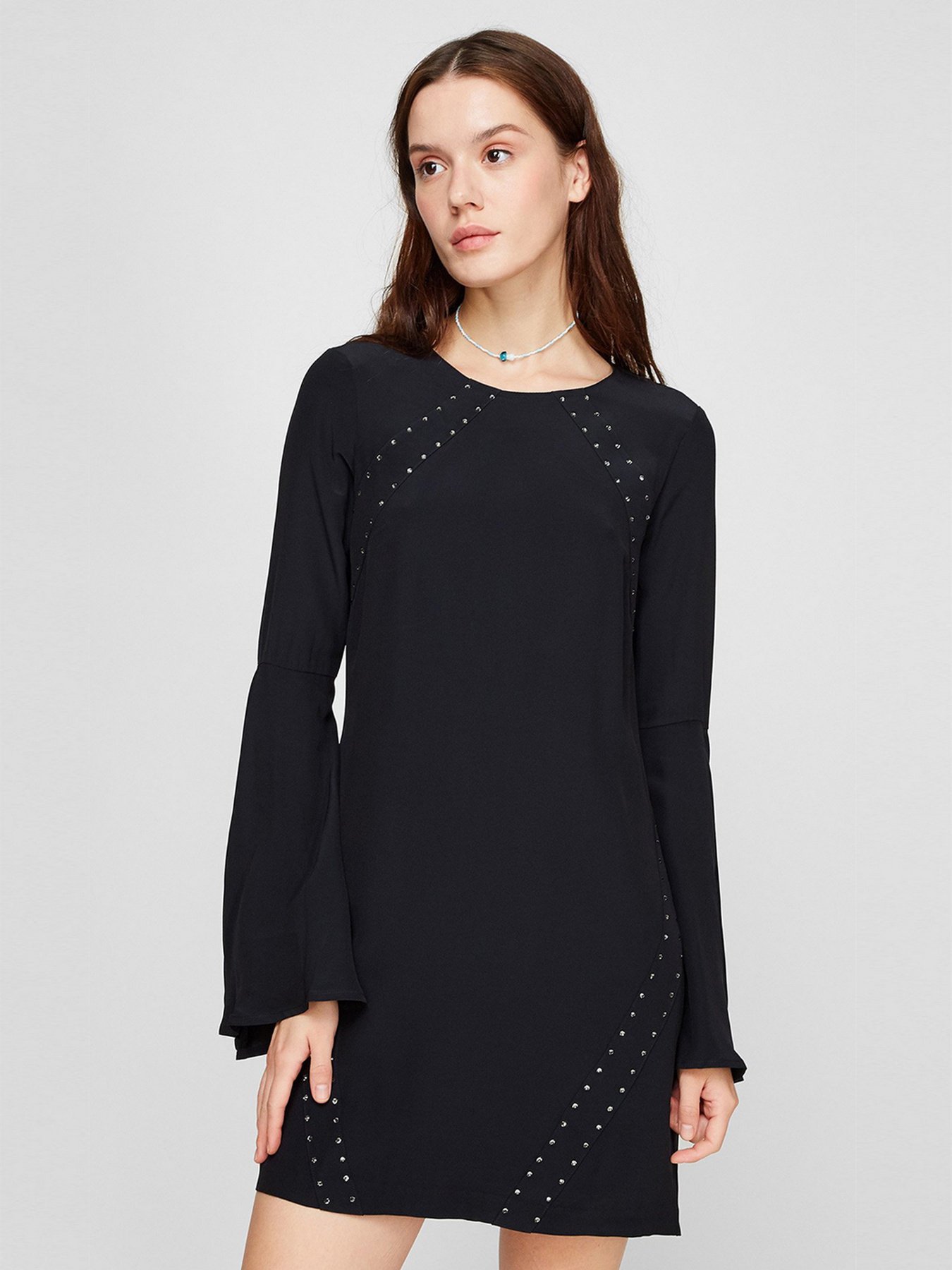 Платье мини Sassofono модель A191-SF-151171, ЧОРНИЙ Фото