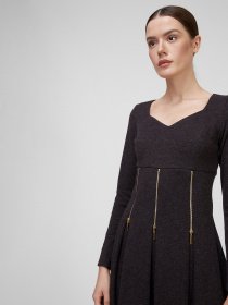 Сукня міді Sassofono модель A201-SC-13011, Антрацит Фото