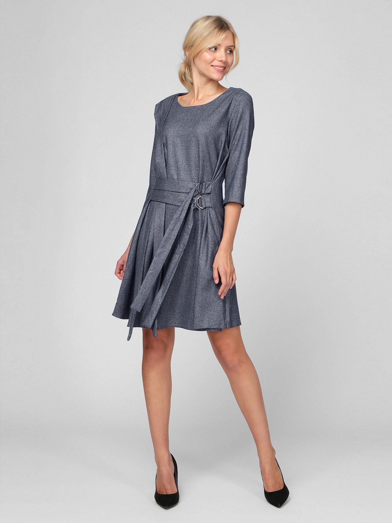 Платье мини Sassofono модель A201-SC-1543, Синій Фото