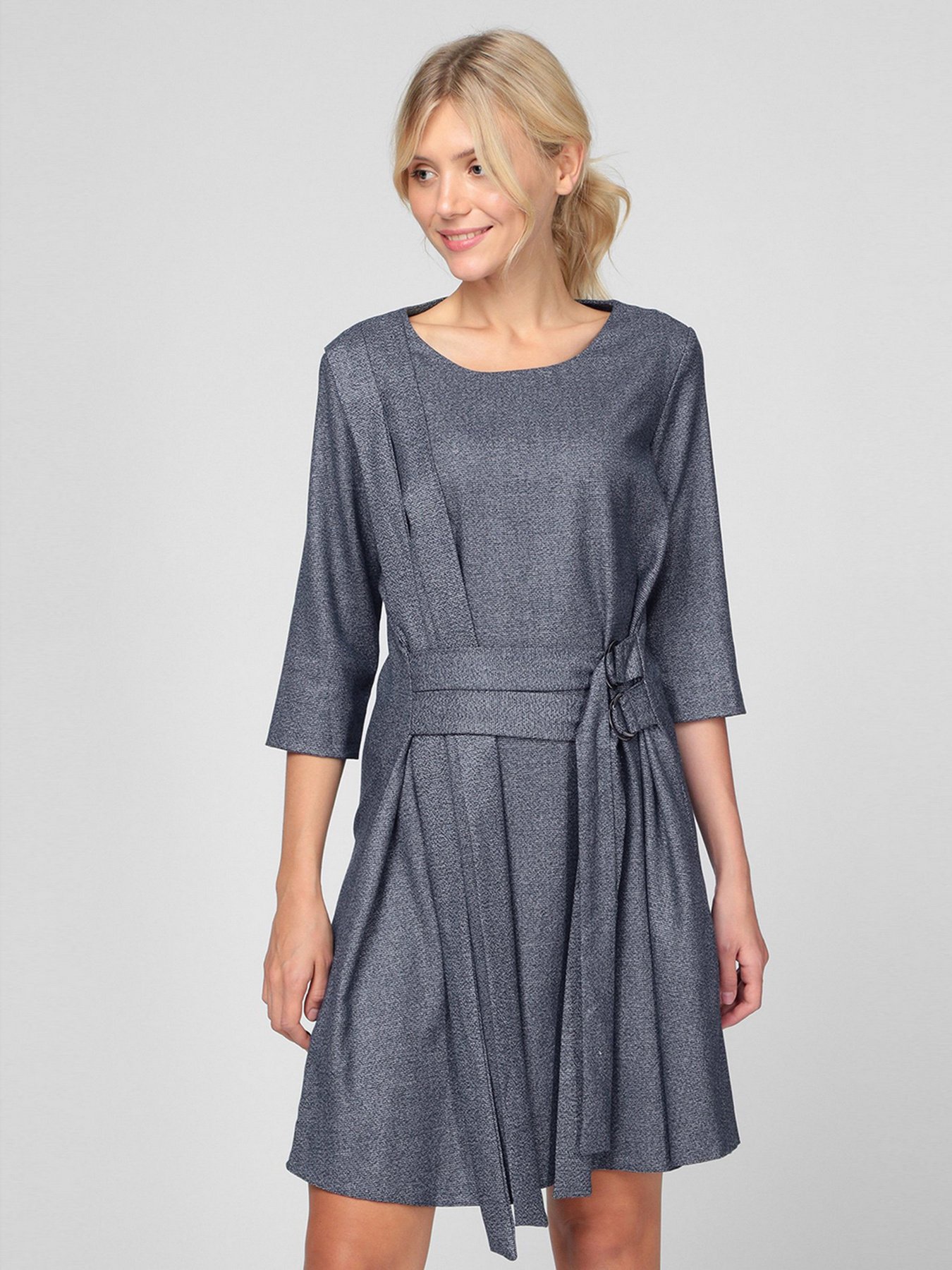 Платье мини Sassofono модель A201-SC-1543, Синій Фото