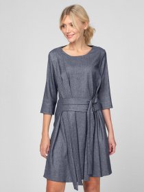 Платье мини Sassofono модель A201-SC-1543, Синій Фото