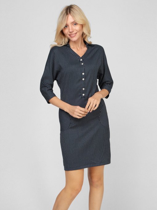 Сукня міні Sassofono модель A201-SC-1581, Рожево-Синій Фото