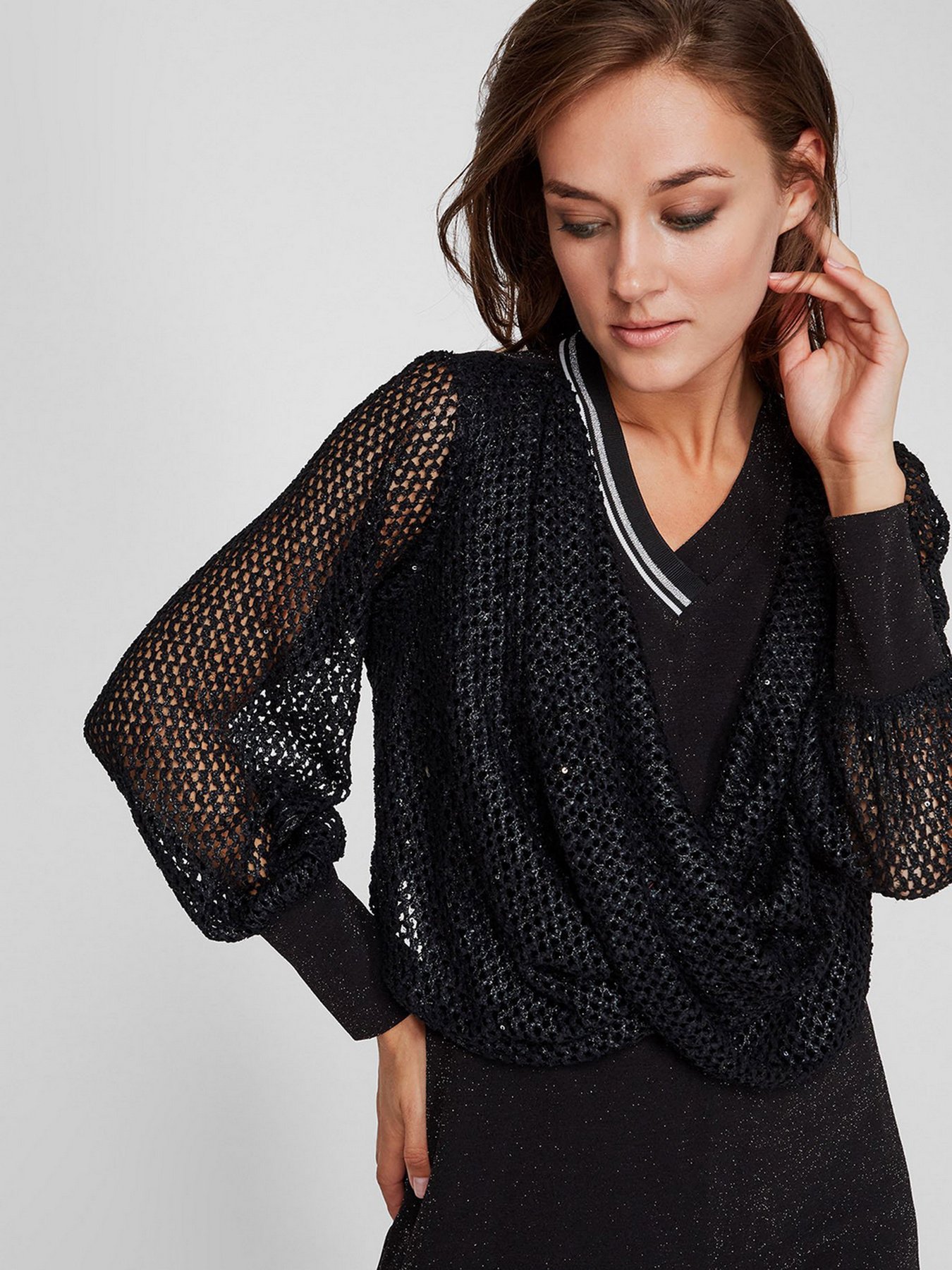 Сукня міді Sassofono модель A201-SC-1600, Чорний Фото