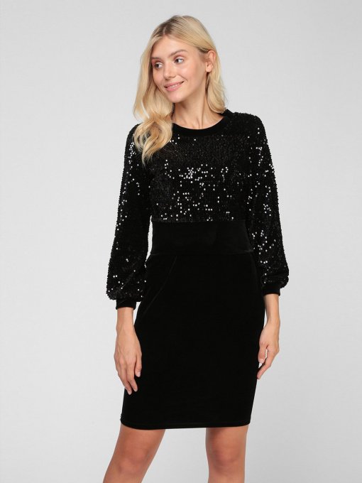 Платья Sassofono модель A201-SC-1613, Чорний Фото