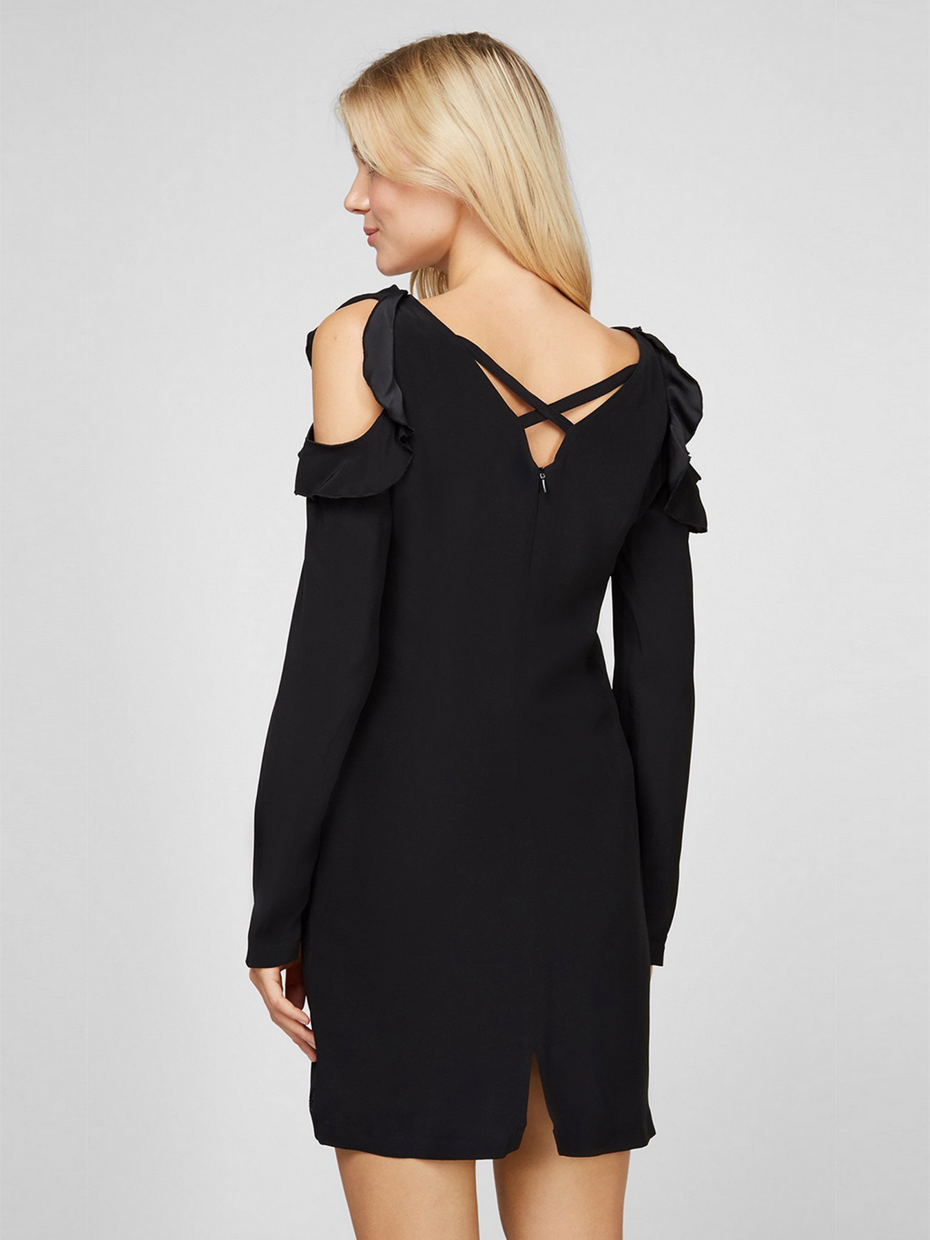 Платье мини Sassofono модель A191-SF-152171, ЧОРНИЙ Фото