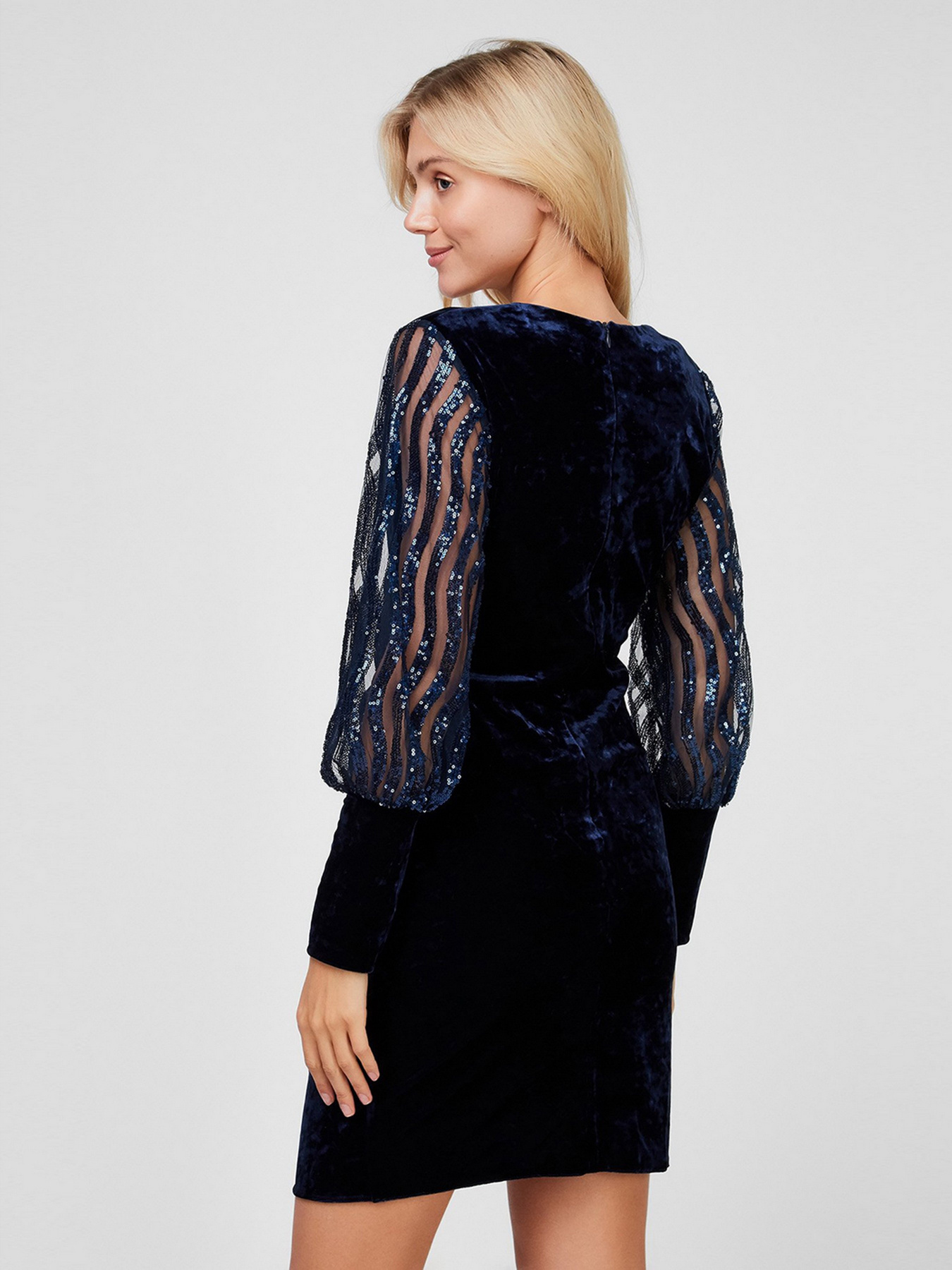 Сукня міні Sassofono модель A201-SC-1623, Синій Фото