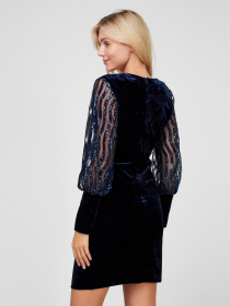 Сукня міні Sassofono модель A201-SC-1623, Синій Фото