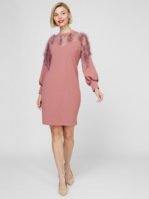 Платья Sassofono модель A201-SC-1630, Пудра Фото