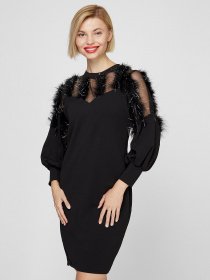 Платья Sassofono модель A201-SC-1630, Чорний Платья Sassofono модель A201-SC-1630, Чорний Фото