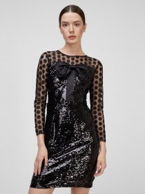 Платье мини Sassofono модель A201-SC-1632, Чорний Фото