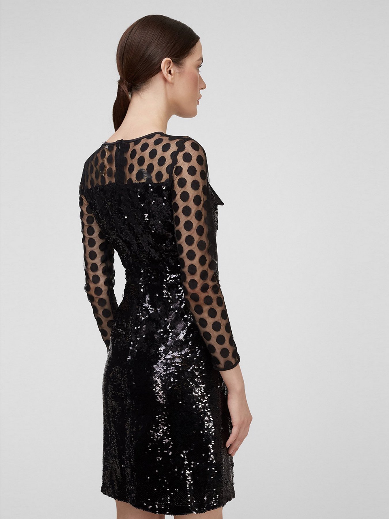 Платье мини Sassofono модель A201-SC-1632, Чорний Платье мини Sassofono модель A201-SC-1632, Чорний Фото