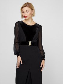 Платья Sassofono модель A201-SC-1645, Чорний Фото