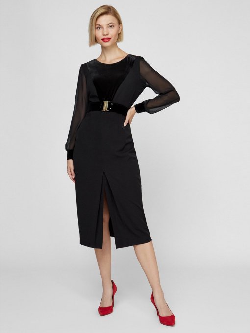 Платья Sassofono модель A201-SC-1645, Чорний Фото