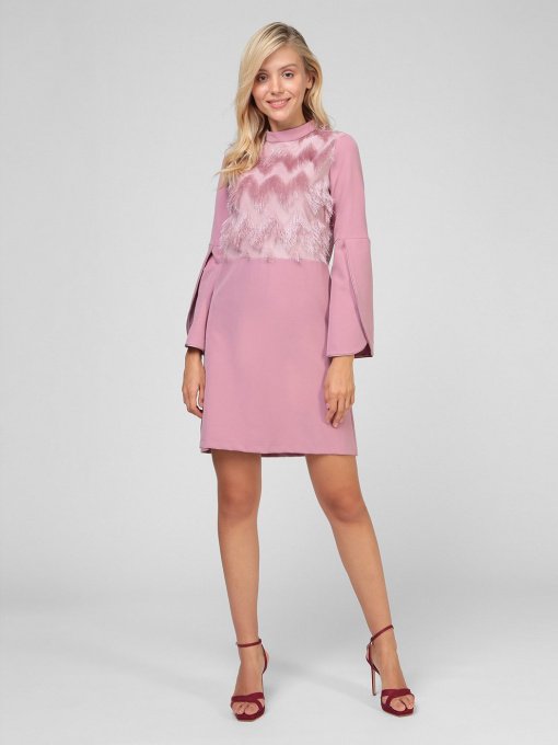 Платья Sassofono модель A201-SC-1648, Пудра Фото