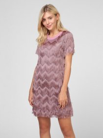 Сукня міні Sassofono модель A201-SC-1649, Пудра Фото