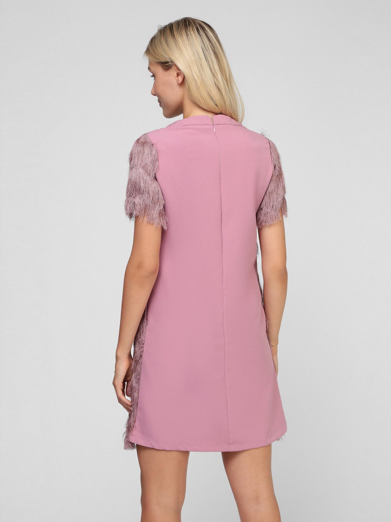 Платье мини Sassofono модель A201-SC-1649, Пудра Фото