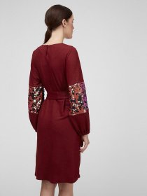 Платья Sassofono модель A201-SC-17066, Бордовий Фото