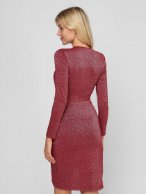 Платье мини Sassofono модель A201-SC-17074, Бордовий Фото